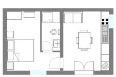 Appartements Martinovka Appartement 1 – A1 (2+2) foto 1