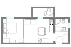 Appartements Martinovka Appartement 4 – A4 (2+2) foto 4