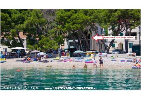 Appartements u dvou palem Zivogosce Croatie