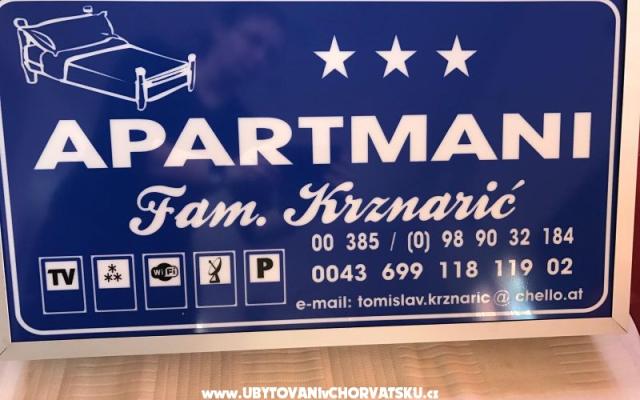 Apartmani Krznaric – Hébergement île Vir Croatie