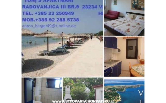 Tonis Appartements – Hébergement île Vir Croatie